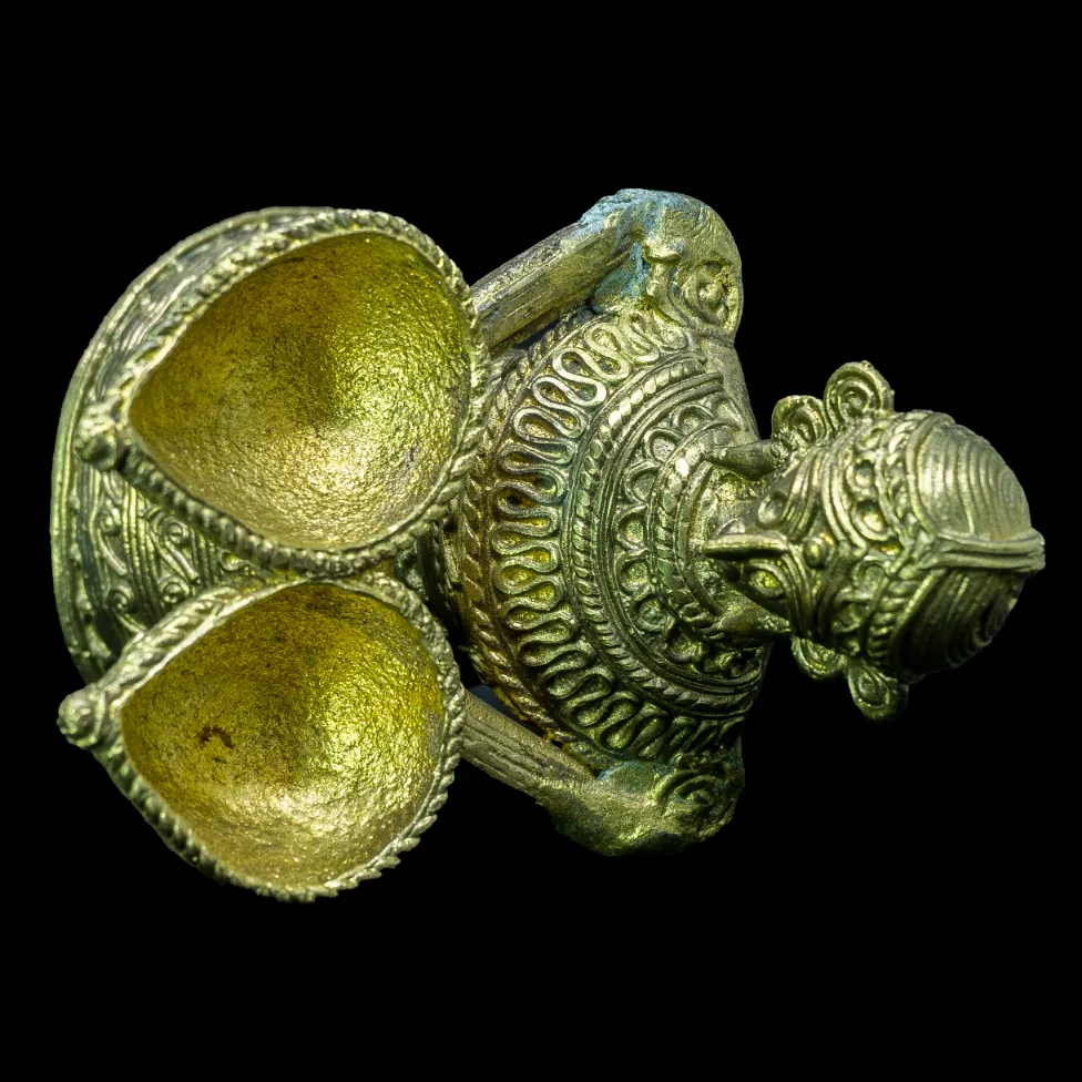 Dokra beras lamp indian handicraft MollisArts